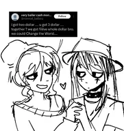 artist:casmael cleo english_text hat headphones heart holding_hands lesbian meta:general_fanart text undershirt wifebeater yfke yuri yuricoal // 1208x1279 // 190KB