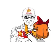blue_eyes bow carl's_jr carl's_jr. carl_jr carls_jr chud freckles glasses hat marge mymy orange_hair variant:chudjak // 1547x1176 // 241KB