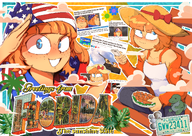 american_flag artist:ghanshan bow florida food gun hat meta:general_fanart mymy phone pistol // 4201x2971 // 15MB