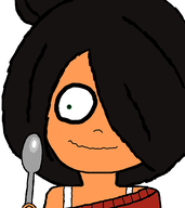 drawing holding maya meta:general_fanart smiling spoon // 495x556 // 54KB
