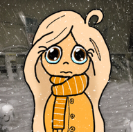 blonde_hair brown_eyes coco crying meme meta:general_fanart Photo_as_background snow tear tears unknown_artist variant:peeb // 1080x1069 // 2.3MB