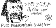 hammer_and_sickle jew jewish_nose kike meta:naz oekaki star_of_david zoot // 500x250 // 36KB