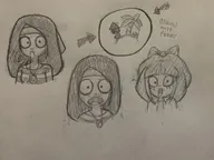 arrow artist:cam billions_must bow earring english_text island kiki maya meme meta:general_fanart mymy necklace niggerwiggle palm_tree pencil_(medium) sketch soyface text tie treasure_chest tree // 4032x3024 // 1.8MB