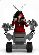 angry cyborg maya photoshop robot // 741x1024 // 465KB