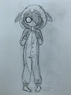 artist:cam maya meta:general_fanart onesie peace_sign sketch // 3024x4032 // 2.0MB