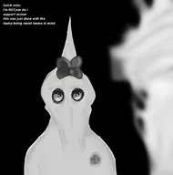 artist:thefleshisdead black_and_white black_background bow bwc eyes ghost kkk ku_klux_klan meta:general_fanart mymy racism spike // 888x898 // 42KB