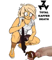 Afrikaner_Weerstandsbeweging artist:Cuauhtli AWB blonde_hair coco english_text gore gun meta:rijkskunst nigger rifle shirt shorts single_color_background single_colour_background socks text tired tnd white_background white_void // 1290x1483 // 174KB