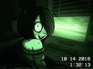 3d_background artist:aidanisl8 computer embarassed keyboard meta:general_fanart open_mouth recordig sweat sweating vhs_filter // 2048x1536 // 320KB