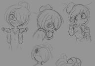 artist:botrigbur black_and_white bored ear_piercings looking_at_viewer maya meta:general_fanart nervous sketch smiling // 4744x3292 // 4.0MB