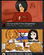 artist:nbveh bandana black_hair bottle couch cry crying english_text green_eyes gun hair_bun hair_covering_eye hair_over_eye hair_over_eye_(maya) kiki maya meme meta:general_fanart mukbanf mymy mymy's_gun orange_hair stroopwafelsap table tear tears text tie voc voc_flag voc_logo weapon youtube // 1125x1386 // 969KB