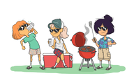 black_hair blonde_hair boomer can cans coco cooler drawing flip_flop flip_flops freckles glasses grill grilling hair_bun hamburger hamburgers happy maya meta:general_fanart monster monster_energy_drink mymy necklace orange_hair outside shorts smiling sock socks sunglasses white_monster white_monster_energy_drink white_void ZMTFU // 1547x911 // 403KB