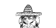 artist:oekakigod hat meta:rijkskunst no_color oekaki straw tryn // 500x250 // 23KB