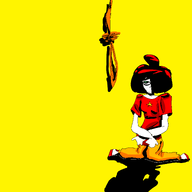 hair_bun maya meta:general_fanart noose rope shadow star suicide suicide_mention yellow_background // 2048x2048 // 213KB