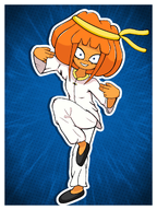 drawing karate looking_at_viewer meta:general_fanart mymy smiling // 1536x2048 // 3.4MB