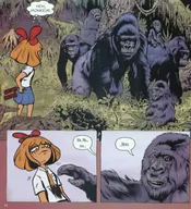 artist:lildrawingboy bow english_text gorilla meta:general_fanart mymy text tie tree // 1072x1173 // 219KB